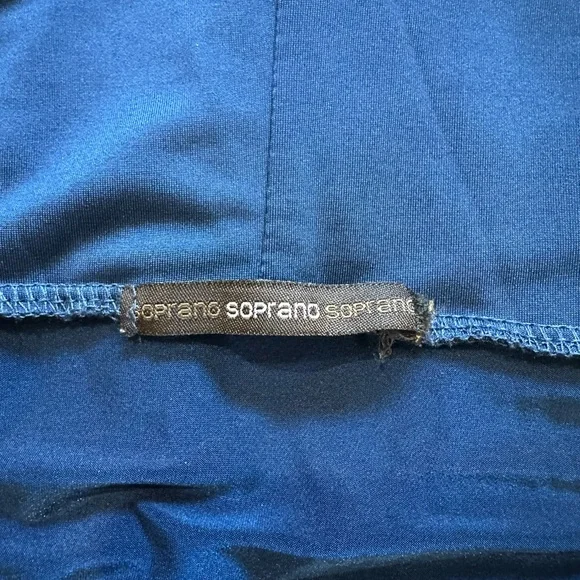 Soprano Women's Blue Dress W/ Twisted Strap Detail size M - Picture 3 of 4